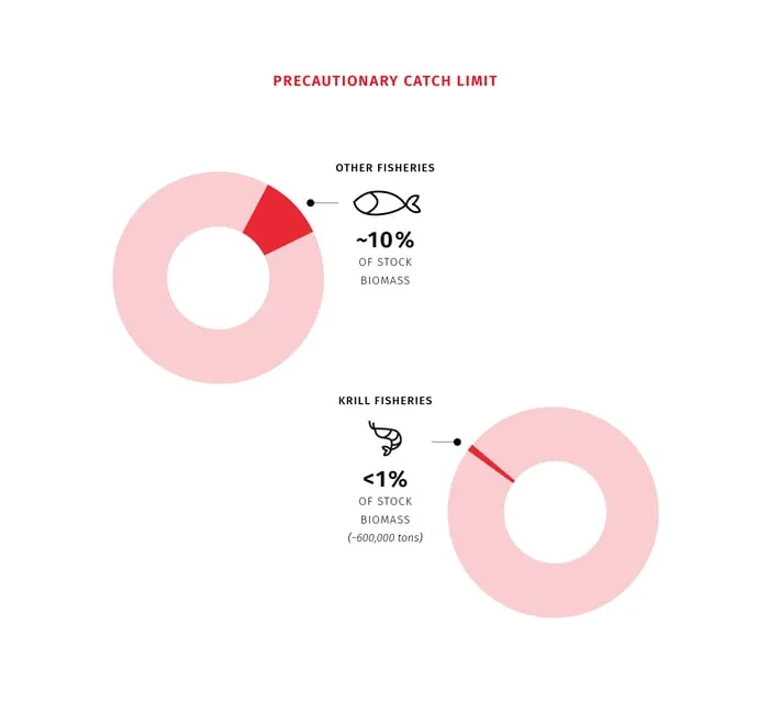 圖示1%的磷蝦被當作資源