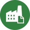 Stylized Icon of a factory