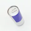 A blue and plain aluminium beverage can