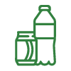 Stylized icon of beverage containers