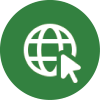 Stylized icon for the world wide web